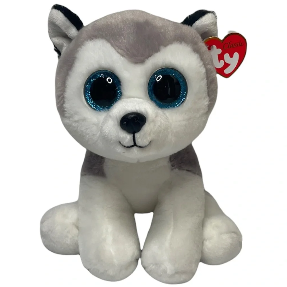 Vintage Dog Rare Retired Ty Classic Husky “Buff” Plush Toys Stuffed Animal